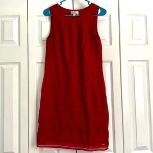 Festive fun Red Dress with sheer shell